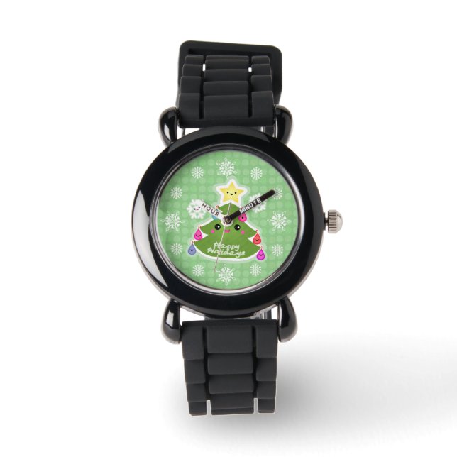 Cute Kawaii Christmas  Tree Watch (Front)
