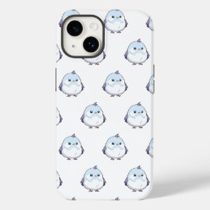 Cute Kawaii Chubby Bird Cartoon - Adorable Pastel Case-Mate iPhone 14 Case