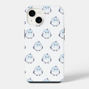 Cute Kawaii Chubby Bird Cartoon - Adorable Pastel iPhone 14 Case