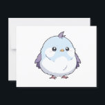 Cute Kawaii Chubby Bird Cartoon - Adorable Pastel  Postcard<br><div class="desc">Looking for the perfect touch of cuteness? This adorable chubby bird illustration in pastel tones is here to brighten your day! With its big sparkly eyes, soft feathers, and blushy cheeks, it's ideal for gifts, kids’ products, and anyone who loves kawaii animals. Whether you want to decorate your laptop, mug,...</div>