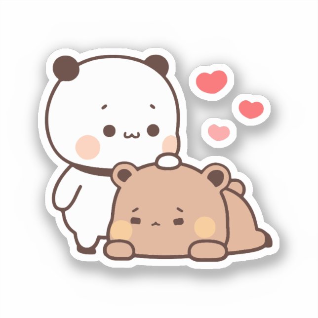 Cute Kawaii Chubby Mochi Panda bear  (Front)