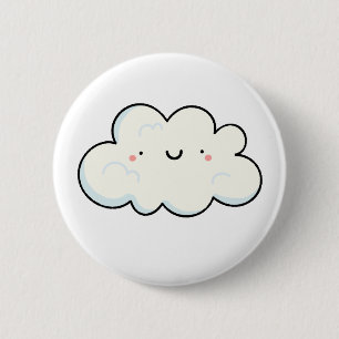 Cute Kawaii Cloud 6 Cm Round Badge