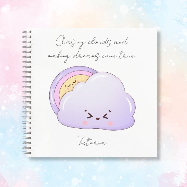 Cute Kawaii Cloud and Rainbow  Notebook (Creator Uploaded)