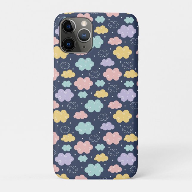 Cute Kawaii Cloud Pattern  Case-Mate iPhone Case (Back)