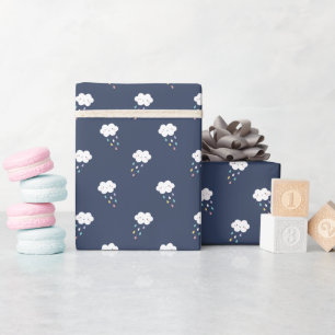 Cute Kawaii Cloud Pattern Wrapping Paper Roll
