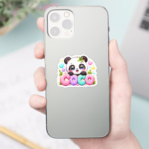 Cute Kawaii Coco Panda Name Pastel Pink Sparkling