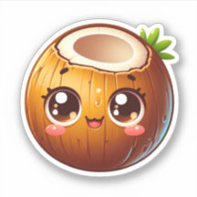 Cute kawaii coconut