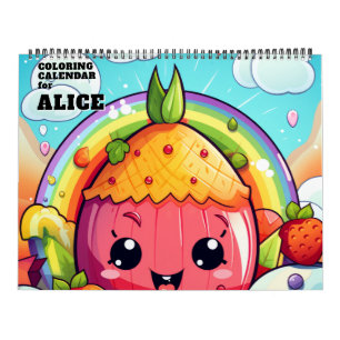 Cute Kawaii Coloring Calendar