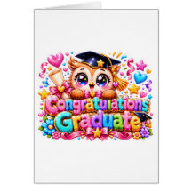 Cute Kawaii Congratulations Graduate Owl Pastel Pi