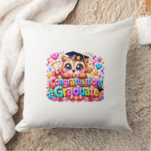 Cute Kawaii Congratulations Graduate Owl Pastel Pi