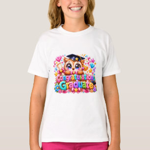 Cute Kawaii Congratulations Graduate Owl Pastel Pi T-Shirt