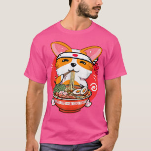 Cute Kawaii Corgi Ramen Japanese Manga Anime Gift T-Shirt