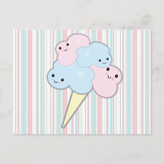 cute kawaii cotton candy postcard (Front)