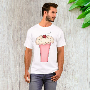 Cute Kawaii Cupcake Milkshake with Cherry  T-Shirt