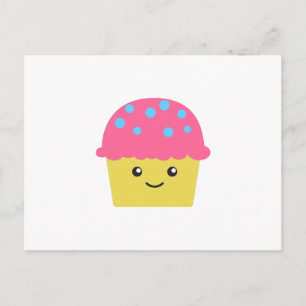 Cute Kawaii Cupcake Postcard