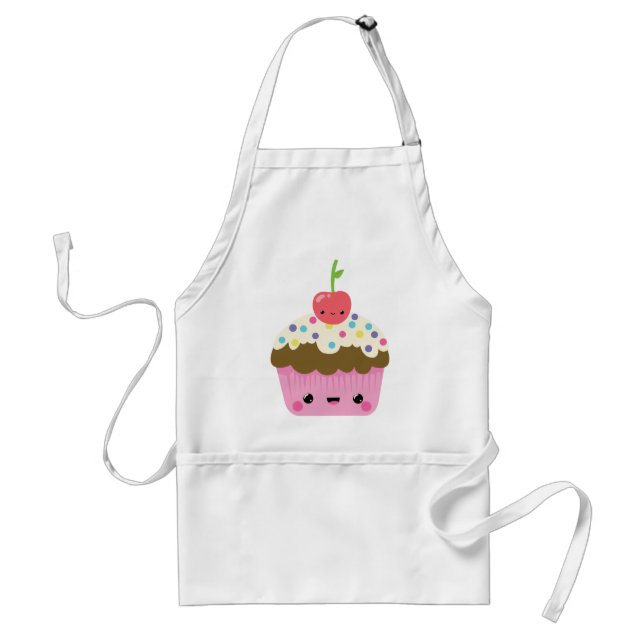Cute Kawaii Cupcake Standard Apron (Front)