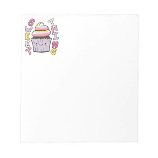 Cute Kawaii Cupcake with Text Notepad