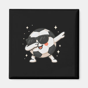 Cute Kawaii Dabbing Soccer Byll Cartoon Funny Illu Magnet