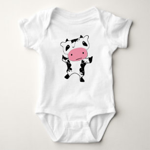 Cute Kawaii Dancing Cow Baby Bodysuit