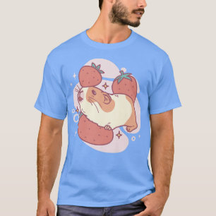 Cute Kawaii Designs  Guinea Pig Playing In Strawbe T-Shirt