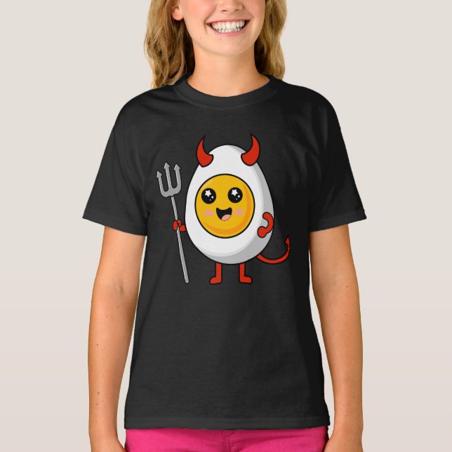 Cute Kawaii Deviled Egg T-Shirt (Front)