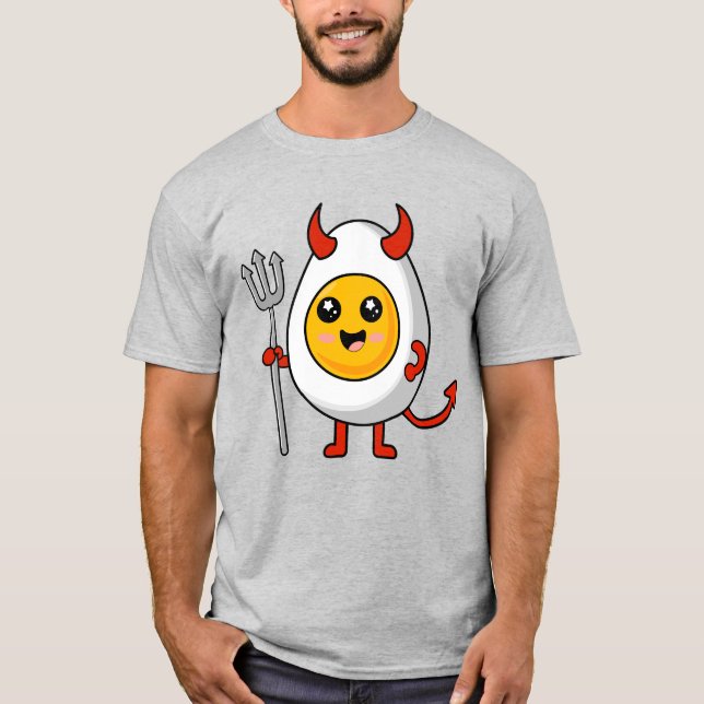 Cute Kawaii Deviled Egg T-Shirt (Front)