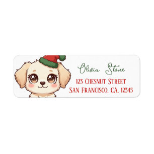 Cute Kawaii Dog Christmas Personalised