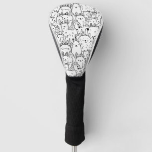 Cute Kawaii Doodle Characters (2) Golf Head Cover