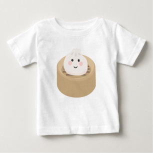 Cute Kawaii Dumpling in Steamer Baby T-Shirt
