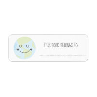 Cute Kawaii Earth This Book Belongs To
