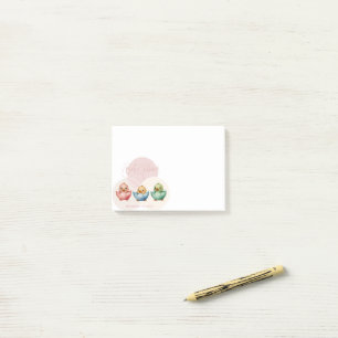 Cute Kawaii Egg Birds Pastel Coloured Baby Shower Post-it Notes
