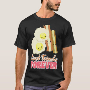Cute Kawaii Eggs and Bacon BFF Best Friends Foreve T-Shirt