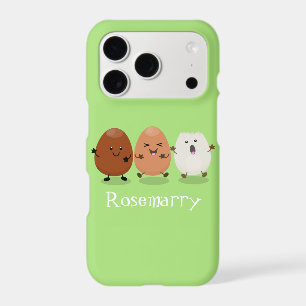 Cute kawaii eggs funny cartoon illustration