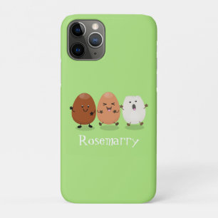 Cute kawaii eggs funny cartoon illustration Case-Mate iPhone case