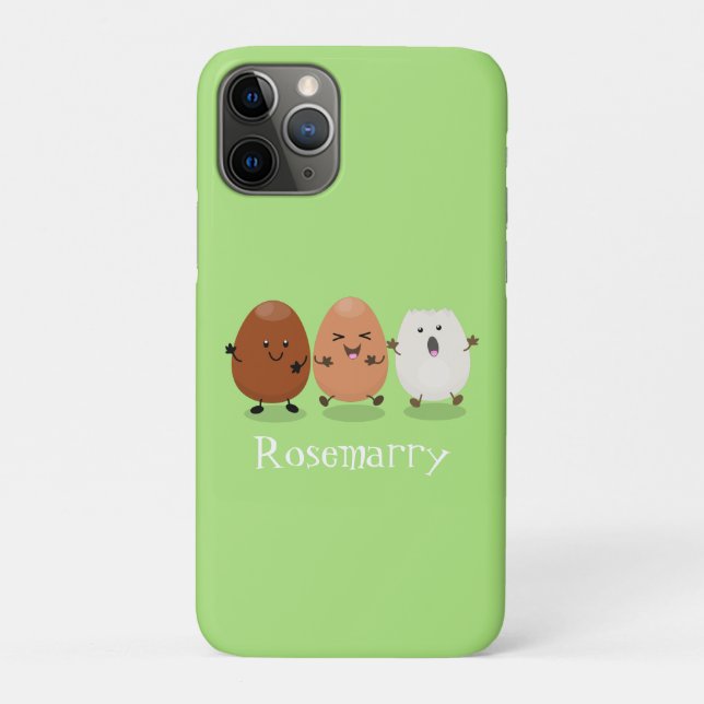 Cute kawaii eggs funny cartoon illustration Case-Mate iPhone case (Back)