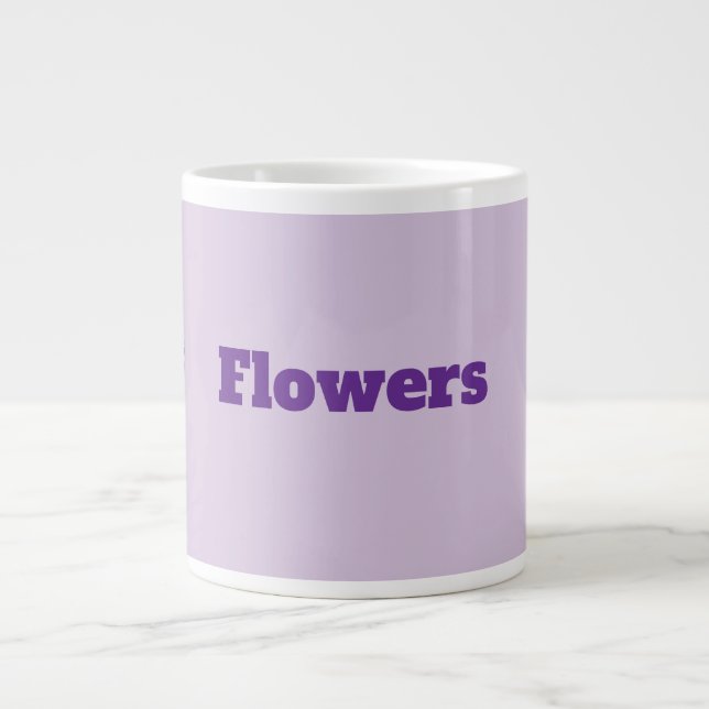 Cute Kawaii Flower Robot  Large Coffee Mug (Front)