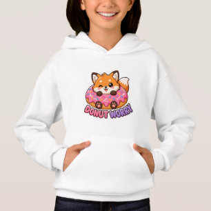 Cute Kawaii Fox Doughnut Worry Funny Food Pun