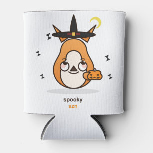 Cute Kawaii Fox Witch Spooky Season Halloween Can Cooler