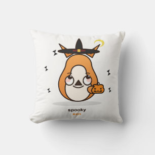 Cute Kawaii Fox Witch Spooky Season Halloween Cushion