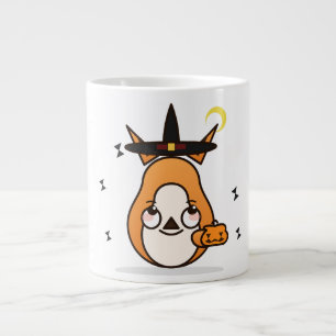 Cute Kawaii Fox Witch Spooky Season Halloween Large Coffee Mug