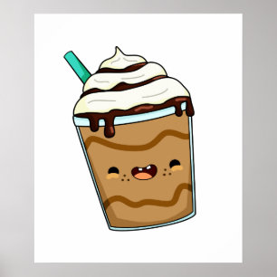 Cute Kawaii Frappuccino Poster