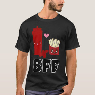 Cute Kawaii French Fries and Ketchup BFF T-Shirt