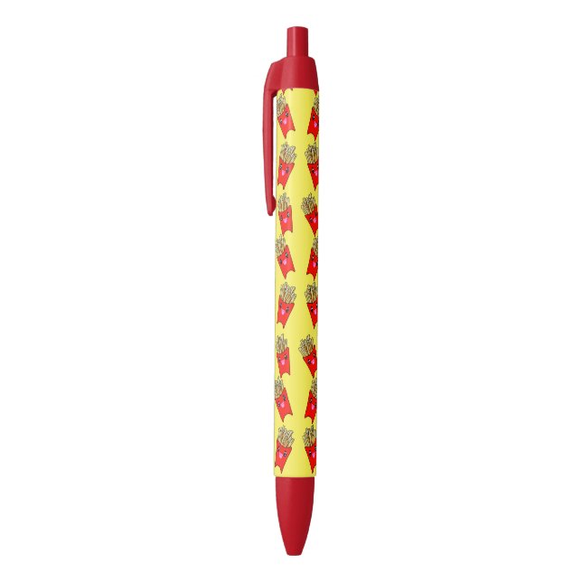 Cute kawaii French fries ketchup Black Ink Pen (Top (Vertical))
