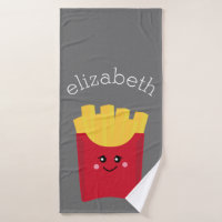 Cute Kawaii French Fries with Custom Name
