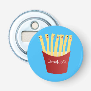 Cute kawaii fries fast food cartoon illustration bottle opener