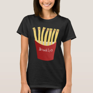 Cute kawaii fries fast food cartoon illustration T-Shirt