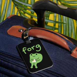 Cute Kawaii Frog Cake Meme Cute Aesthetic Forg  Luggage Tag