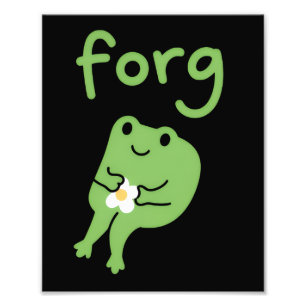 Cute Kawaii Frog Cake Meme Cute Aesthetic Forg  Photo Print