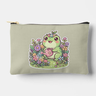 Cute Kawaii Frog Gardening Flower Crown Accessory  Pouch