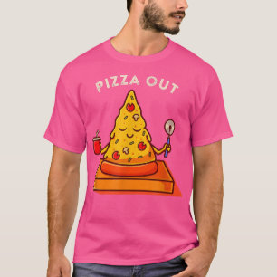 Cute Kawaii Funny Pun Peace Pizza Out Lotus Zen Yo T-Shirt